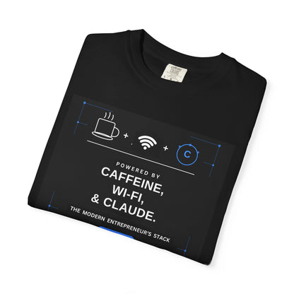 Powered by Coffee, WIFI and Claude T-Shirt | Founder Tee
